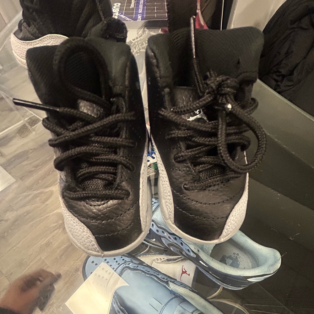 Jordan Kids Black and Gray Sneakers